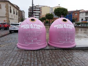 contenedores en localidad - recicla vidrio por ellas