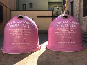 recicla vidrio por ellas - contenedores