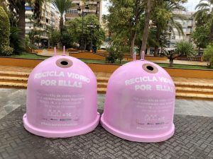 campaña recicla vidrio por ellas
