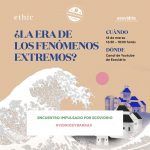 cartel de charla online la era de los fenómenos extremos