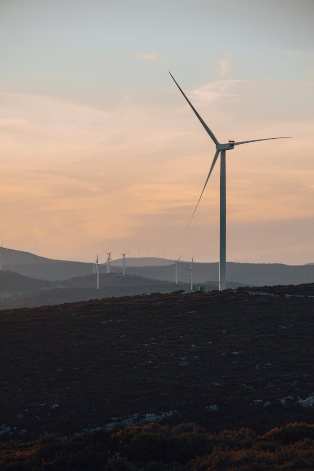 energia renovable en un paisaje de campo