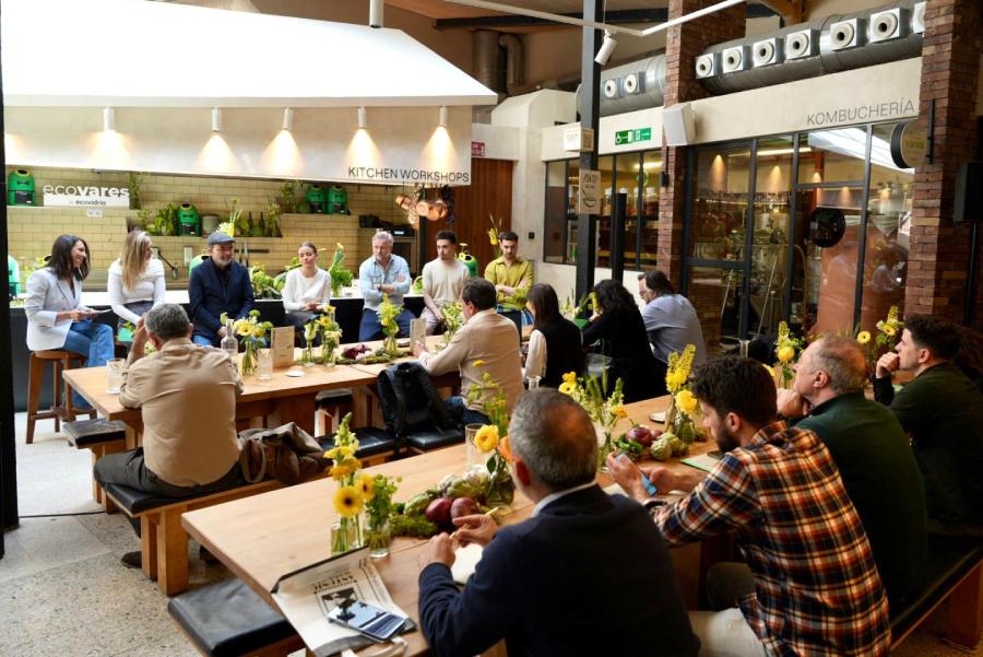 chefs explicando en Evento estrellas verdes Ecovidrio