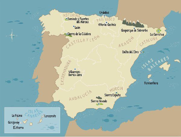 mapa-destinos-españa-turismo sostenible-españa