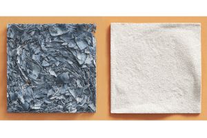 Hilos de textil reciclado.