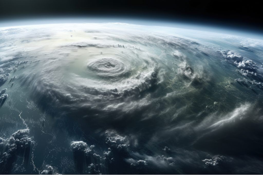 huracan visto desde el espacio