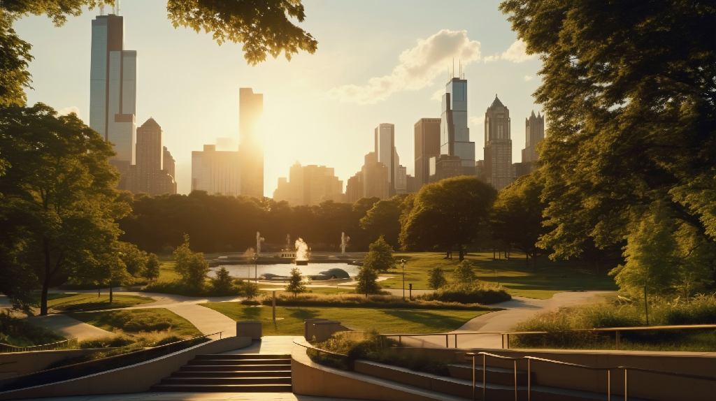 imagen de una ciudad del futuro