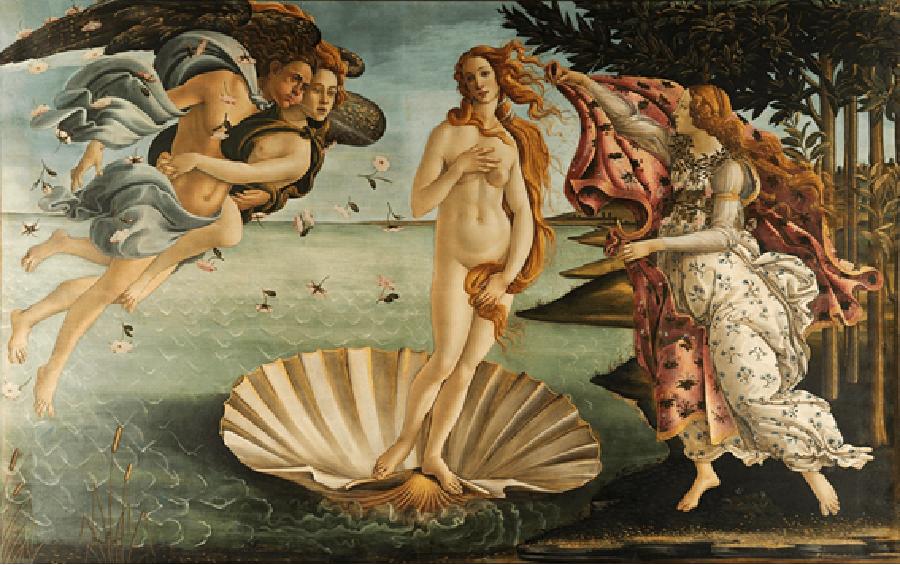 Nacimiento de Venus de Botticcelli
