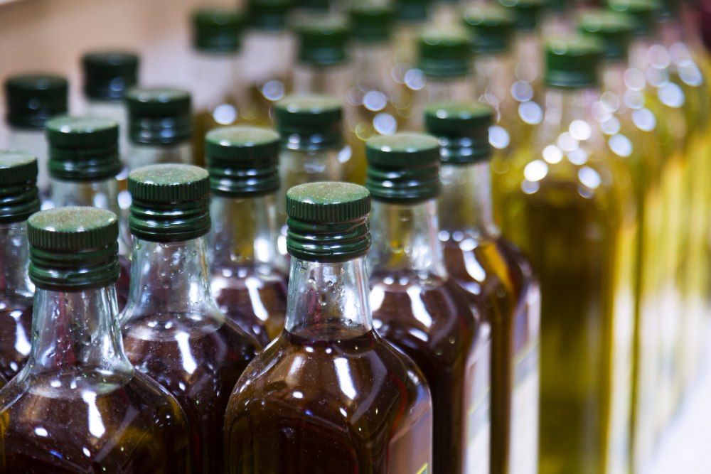 botellas de vidrio de aceite