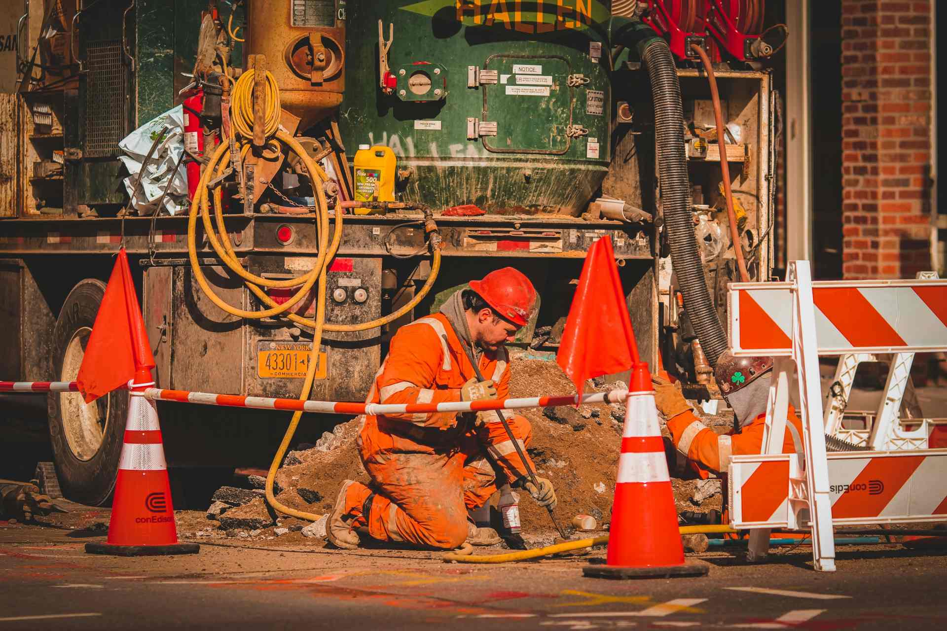 obras en una calle